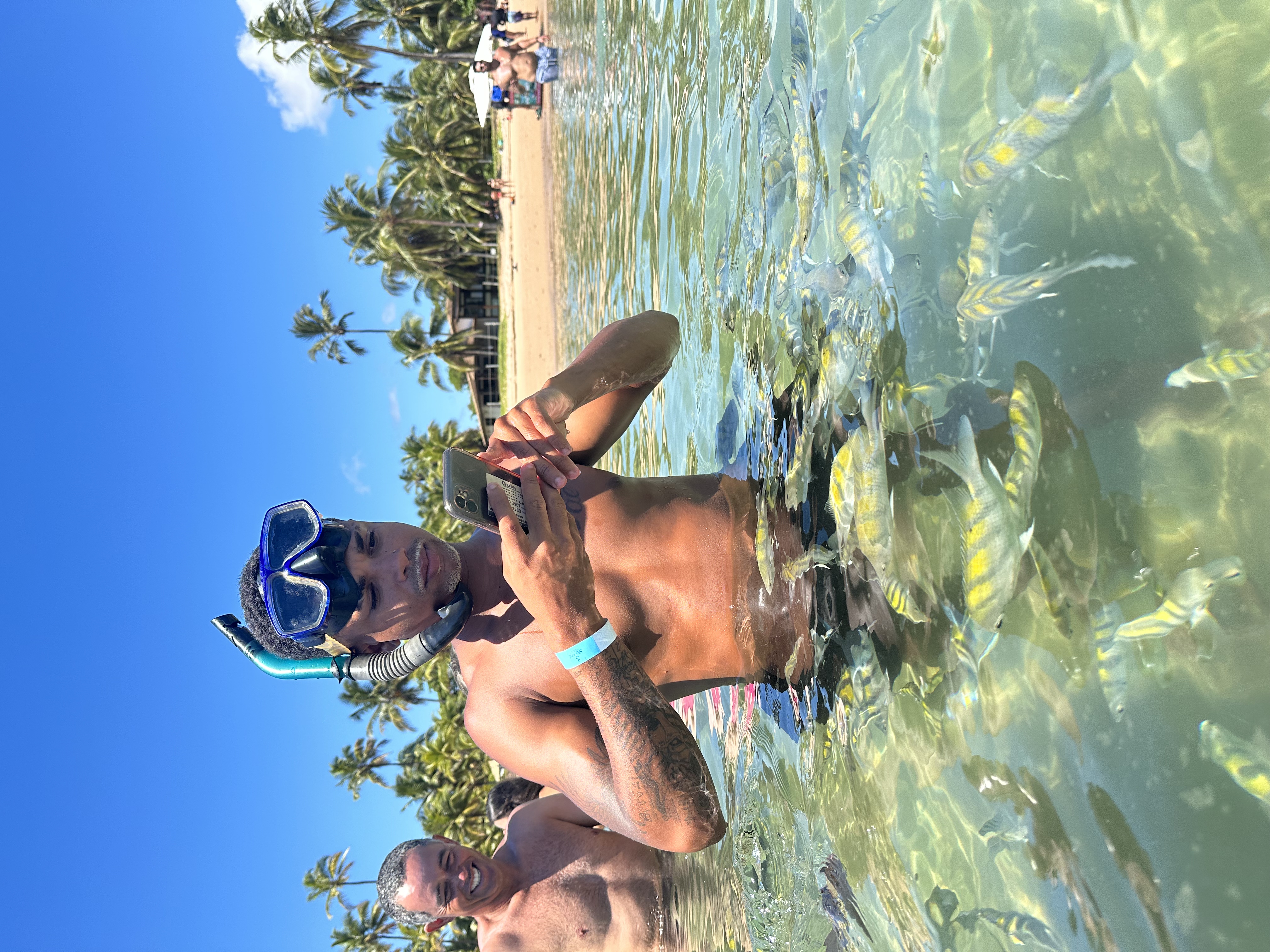 Piscinas naturais de Taipu de Fora na maré baixa